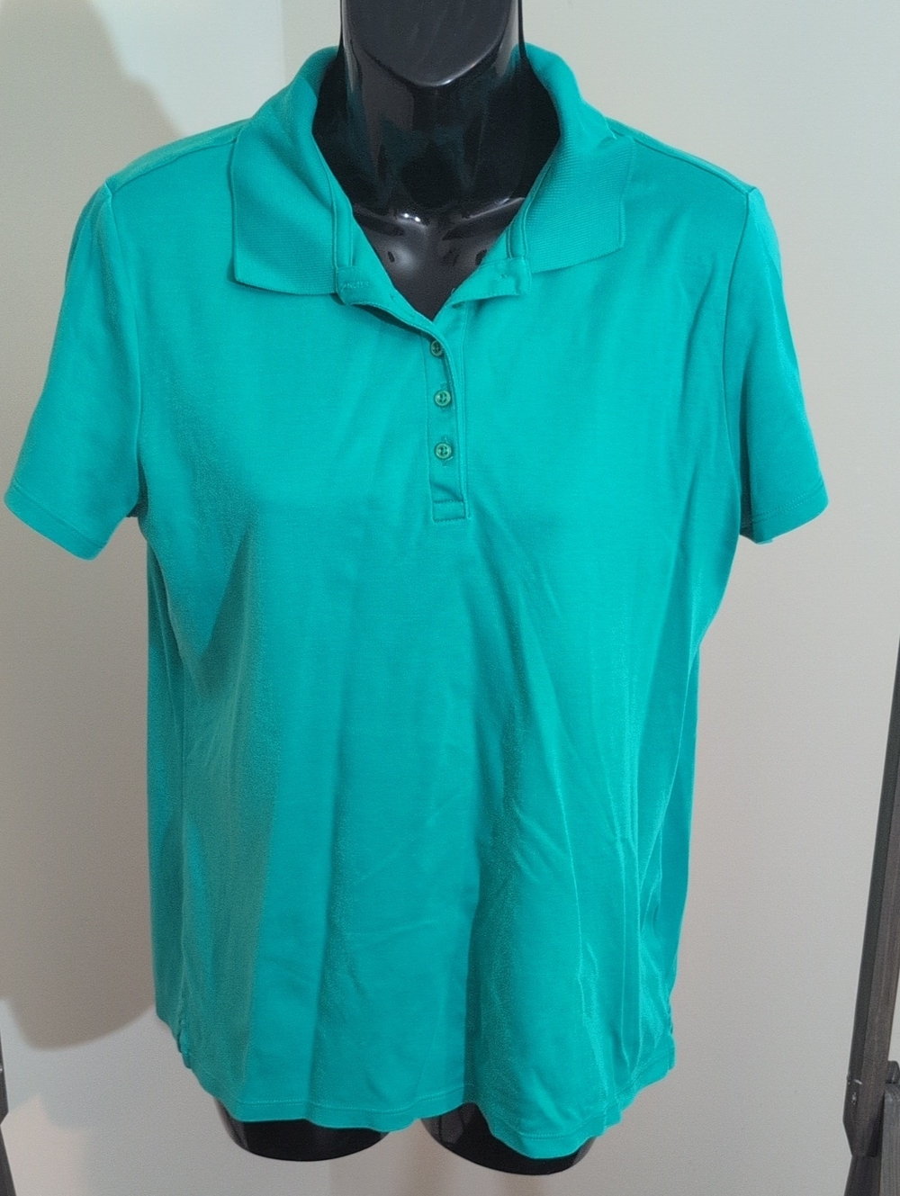 Land's End | Women's Teal Polo Shirt - Classic Short Sleeve
